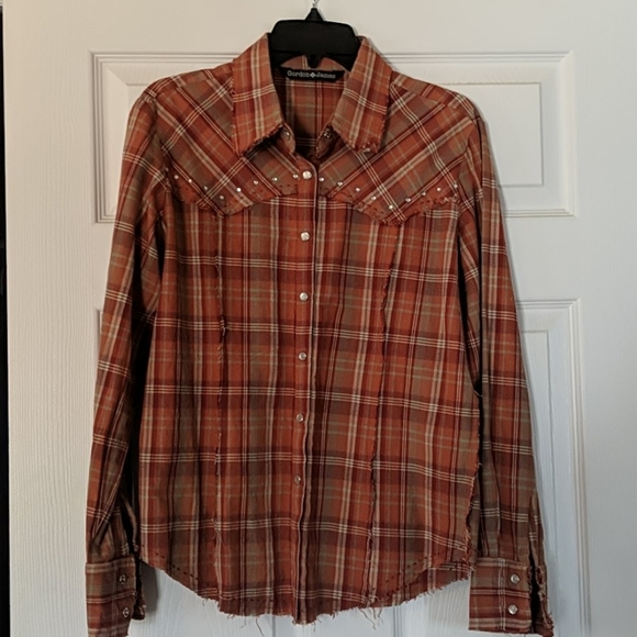 Vintage flannel.  Purchased at a western boutique. - Picture 1 of 4